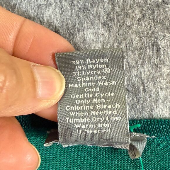 Ann Taylor Knit Blouse Jewel Tone Womens M Scoopneck Normcore Teal Babydoll S/S - Picture 5 of 9